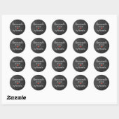 Sticker Rond Conçu maison avec amour chalkboard script classiqu (Feuille)