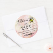 Sticker Rond Conçu pour être Aquarelle Fleur Mariage Invité Fav (Enveloppe)