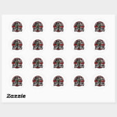 Sticker Rond Condition physique des pompiers (Feuille)