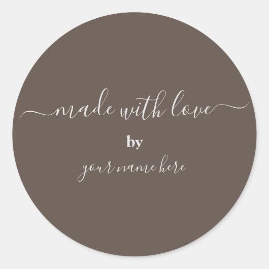 Sticker Rond Conditionnement simple et élégant Classic Round St (Devant)