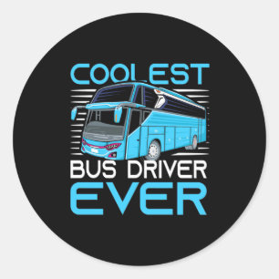 Sticker Rond Conducteur de bus le plus froid jamais