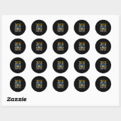 Sticker Rond Conducteur de bus scolaire Cadeau graphique, Conce (Feuille)