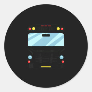 Sticker Rond Conducteur de bus scolaire Costume d'Halloween sim