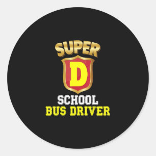Sticker Rond Conducteur De Bus Super School De Retour À L'École