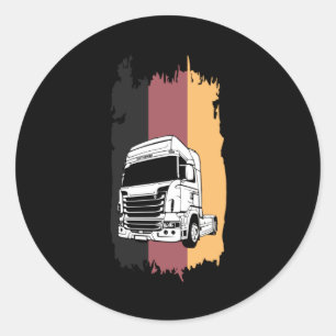 Sticker Rond Conducteur de camion Trucker allemand Trucker Truc