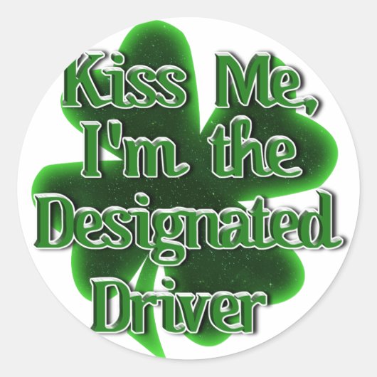 Sticker Rond Conducteur désigné pour la Saint-Patrick (Devant)