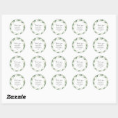 Sticker Rond Conduire Par Baby shower Verdure Et Or (Feuille)