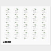 Sticker Rond Conduire Par Baby shower Verdure Et Or (Feuille)