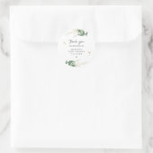 Sticker Rond Conduire Par Baby shower Verdure Et Or (Sac)