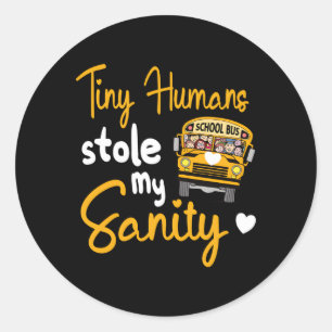 Sticker Rond Conduite d'autobus scolaire Conducteur d'autobus s