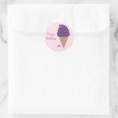 Sticker Rond Cône de glace (Sac)