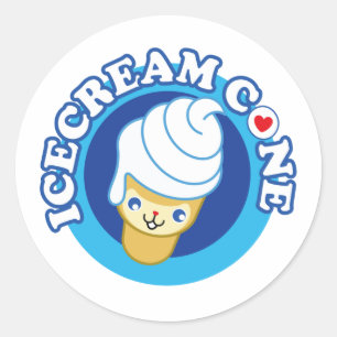 Sticker Rond cône de glace