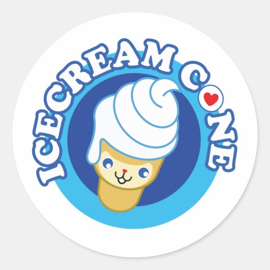 Sticker Rond cône de glace (Devant)