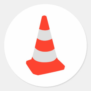 Sticker Rond Cône de trafic