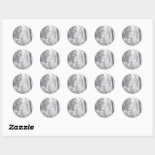 Sticker Rond Confections dans la neige — (Feuille)
