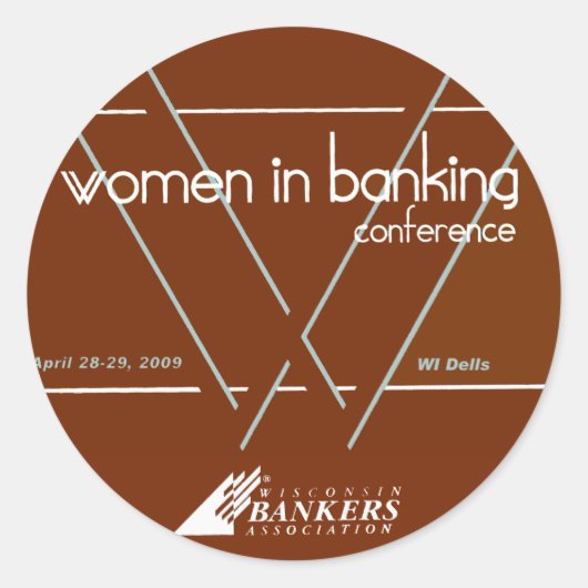 Sticker Rond Conférence sur les femmes dans le secteur bancaire (Devant)