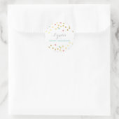 Sticker Rond CONFETTI BABY SHOWER mignon feuille d'or menthe co (Sac)