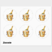 Sticker Rond Confetti d'or à la nouvelle année (Feuille)