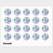 Sticker Rond Confetti, Fleurs, Holographie, Parties scintillant (Feuille)