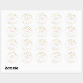 Sticker Rond CONFETTI GLAMOROUS mignon feuille d'or menthe cora (Feuille)