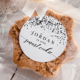 Sticker Rond Confetti One Smart Cookie Cadeau de fête de fin d'