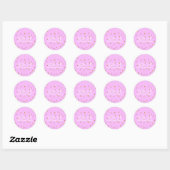 Sticker Rond Confettis rose et or Points Faveur de fête moderne (Feuille)