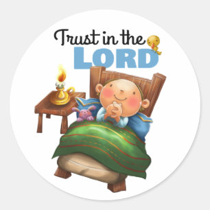 Sticker Rond Confiance dans la page d'autocollant d'enfant de