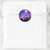 Sticker Rond Confiance Dans L'Univers (Sac)