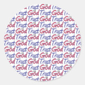 Sticker Rond Confiance en Dieu (Devant)