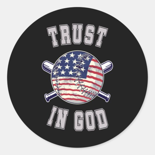 Sticker Rond Confiance en Dieu (Devant)