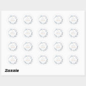 Sticker Rond Confirmation blue wreath  (Feuille)