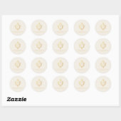 Sticker Rond Confirmation Croix religieuse Faux Gold Crest Ivor (Feuille)
