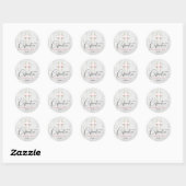 Sticker Rond Confirmation Floral Rustic (Feuille)