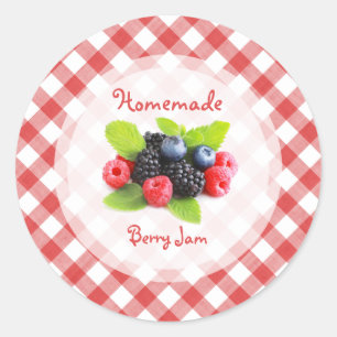 Sticker Rond Confit de Fruits Rouges aux Baies Mélangées