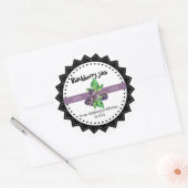 Sticker Rond Confit de mûres fait avec amour Rustique Moderne V (Enveloppe)