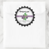 Sticker Rond Confit de mûres fait avec amour Rustique Moderne V (Sac)