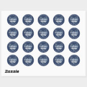 Sticker Rond Confiture aux bleuets (Feuille)