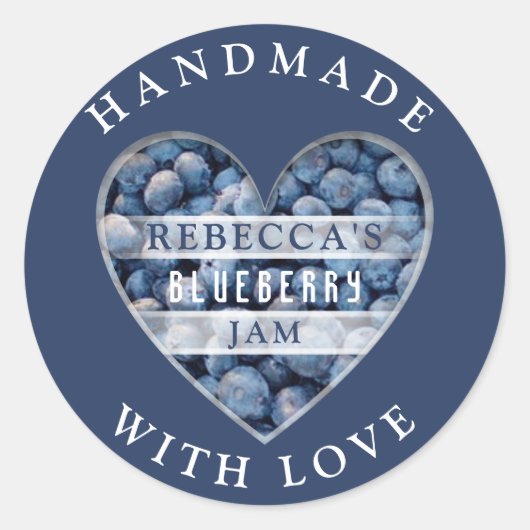 Sticker Rond Confiture aux bleuets (Devant)