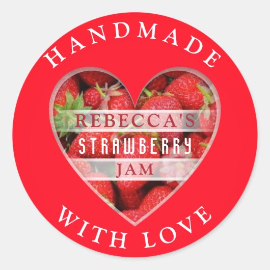 Sticker Rond Confiture aux fraises (Devant)