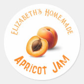 Sticker Rond Confiture d'abricot (Devant)