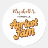 Sticker Rond Confiture d'abricot (Devant)