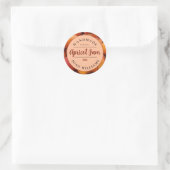 Sticker Rond Confiture d'abricot maison rustique (Sac)