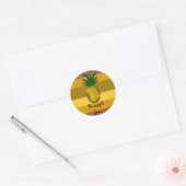 Sticker Rond Confiture d'ananas dorée (Enveloppe)