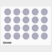 Sticker Rond Confiture de bleuets rustique maison Can Navy Bleu (Feuille)