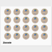 Sticker Rond Confiture De Blueberry Faite Maison De La Cuisine  (Feuille)