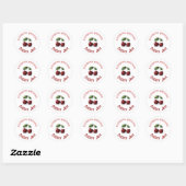 Sticker Rond Confiture de Cerise (Feuille)