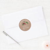 Sticker Rond Confiture de Cerise Faite Maison & Artisanale Papi (Enveloppe)