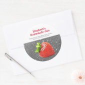 Sticker Rond Confiture de fraise maison personnalisée Sparkle S (Enveloppe)