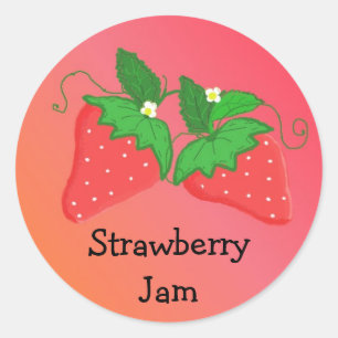 Sticker Rond Confiture de fraises