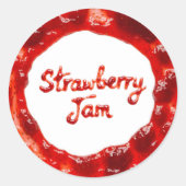 Sticker Rond Confiture de fraises (Devant)